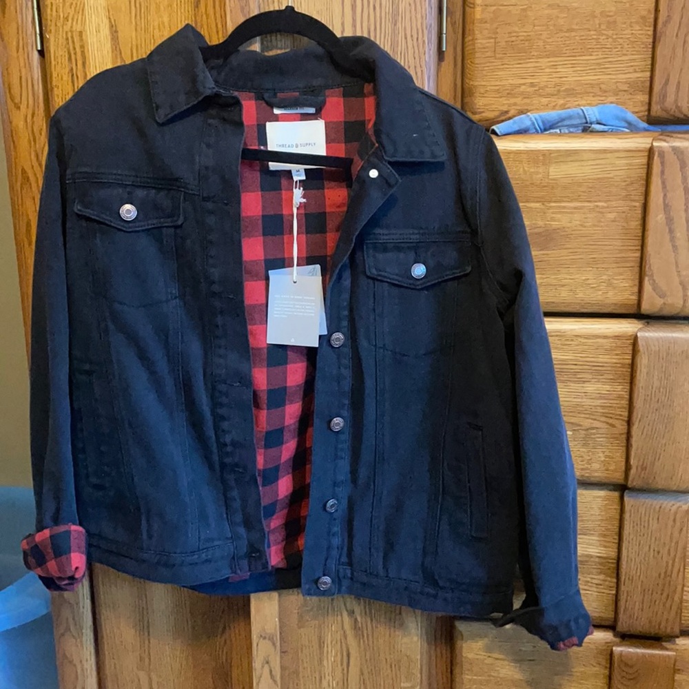 Black denim jacket
